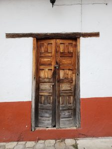 antique wooden doors on a building