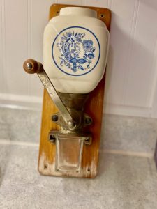 a west germany porcelain wall mount coffee grinder