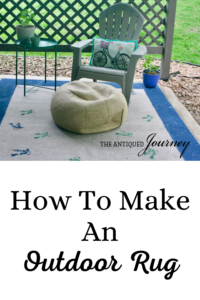 A DIY tutorial on how to make an outdoor rug