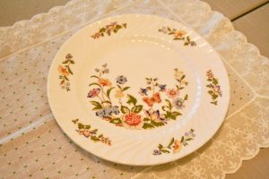 a vintage floral plate 