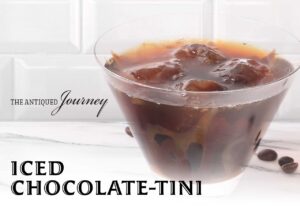 a coffee infused chocolate martini holiday beverage