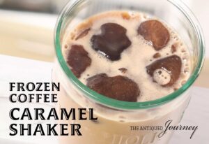 frozen coffee caramel shaker holiday beverage