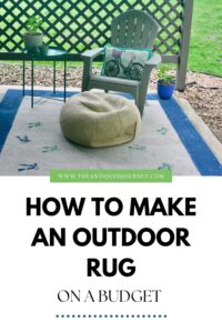 a DIY outdoor rug for a patio or deck 