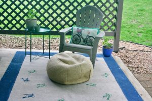 a DIY outdoor rug with paint