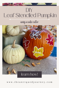 a stenciled pumpkin with paint