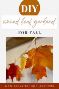 a DIY leaf garland for fall