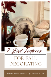 vintage fall decor with textures