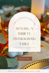 thrifted Thanksgiving table decor