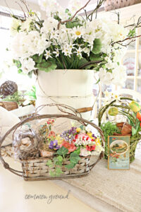 a floral May basket from Common Ground