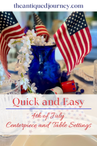 a 4th of July centerpiece with table settings