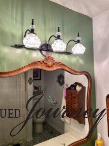 vintage inspired bathroom light fixture