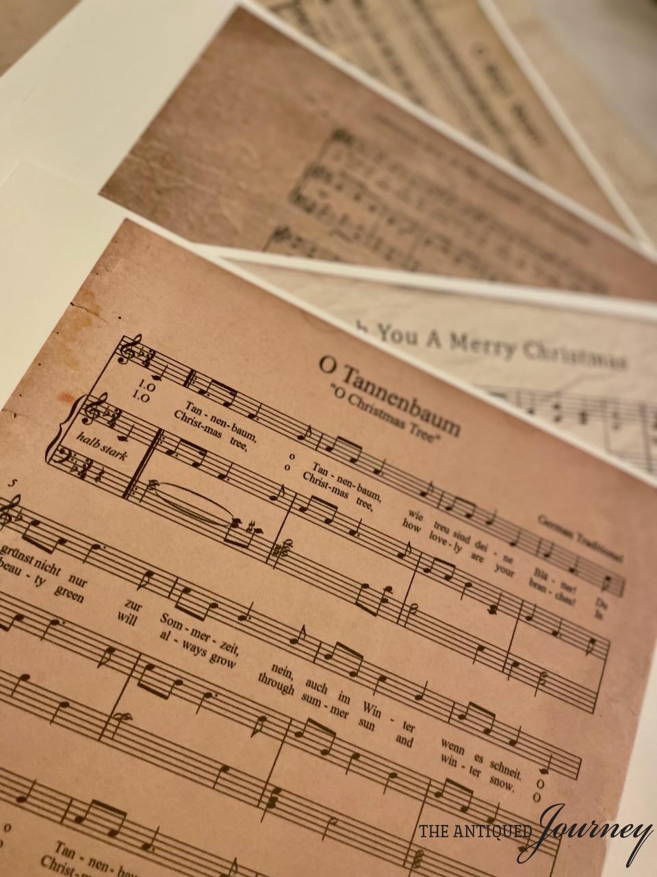 Handmade Holiday Decor: DIY Christmas Garland With Vintage Sheet Music ...