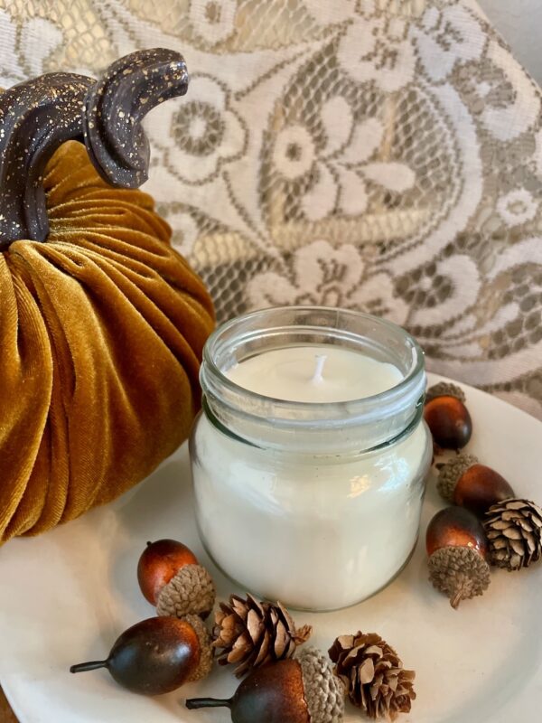 unlit soy wax fall candle