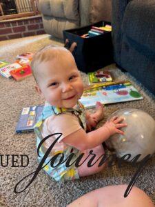 Molly playing with a ball