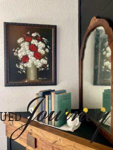 a vintage floral oil painting for Summer decor