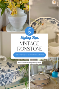 a variety of vintage ironstone