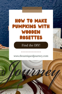 DIY pumpkins using wooden rosettes