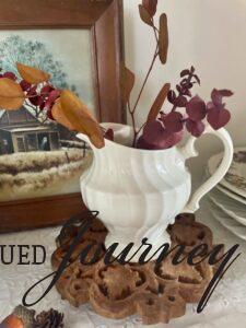 ironstone creamer with fall stems