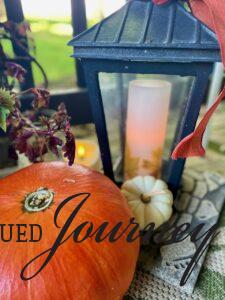 fall porch or patio decor