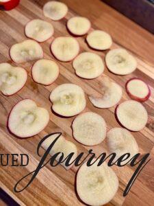 sliced apples for DIY fall potpourri