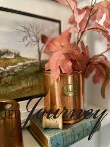 vintage copper floral display