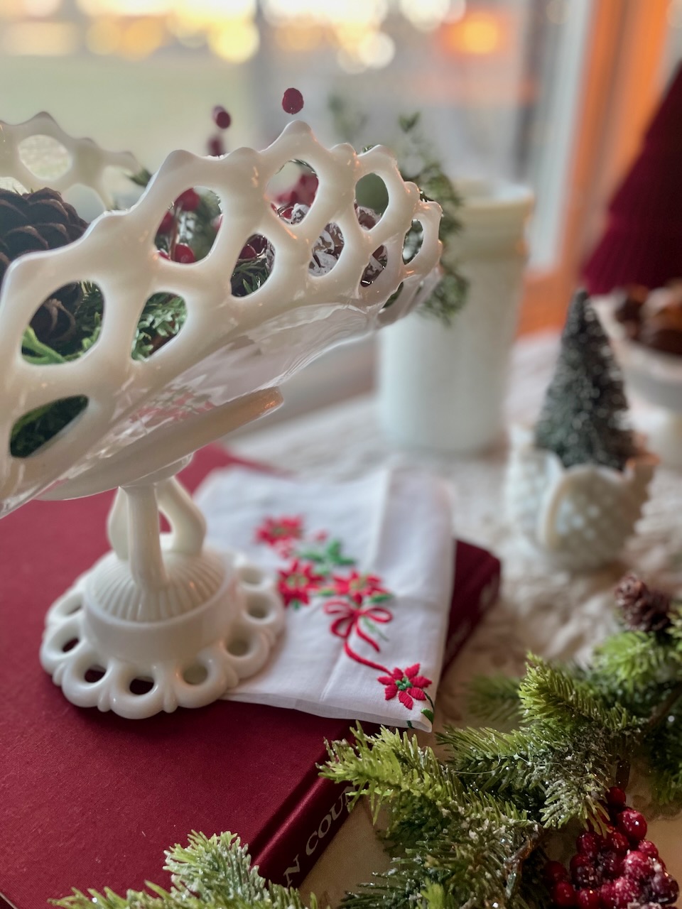 vintage and thrifted Christmas decor on a budget