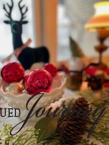 Christmas ornaments and decor found inexpensive at thrift shops and antique stores