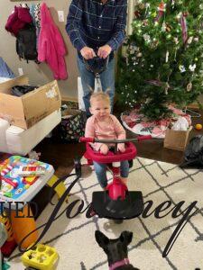 Molly riding in her new trike