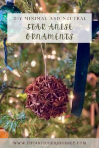 DIY star anise and clove ornaments for a minimal and neutral Christmas tree