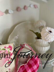 valentines decor ideas for a hutch display