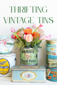 thrifting vintage tins to style in your home