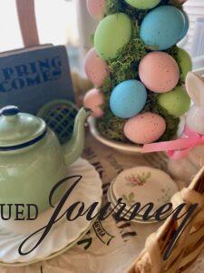 unique Easter decor ideas in a basket