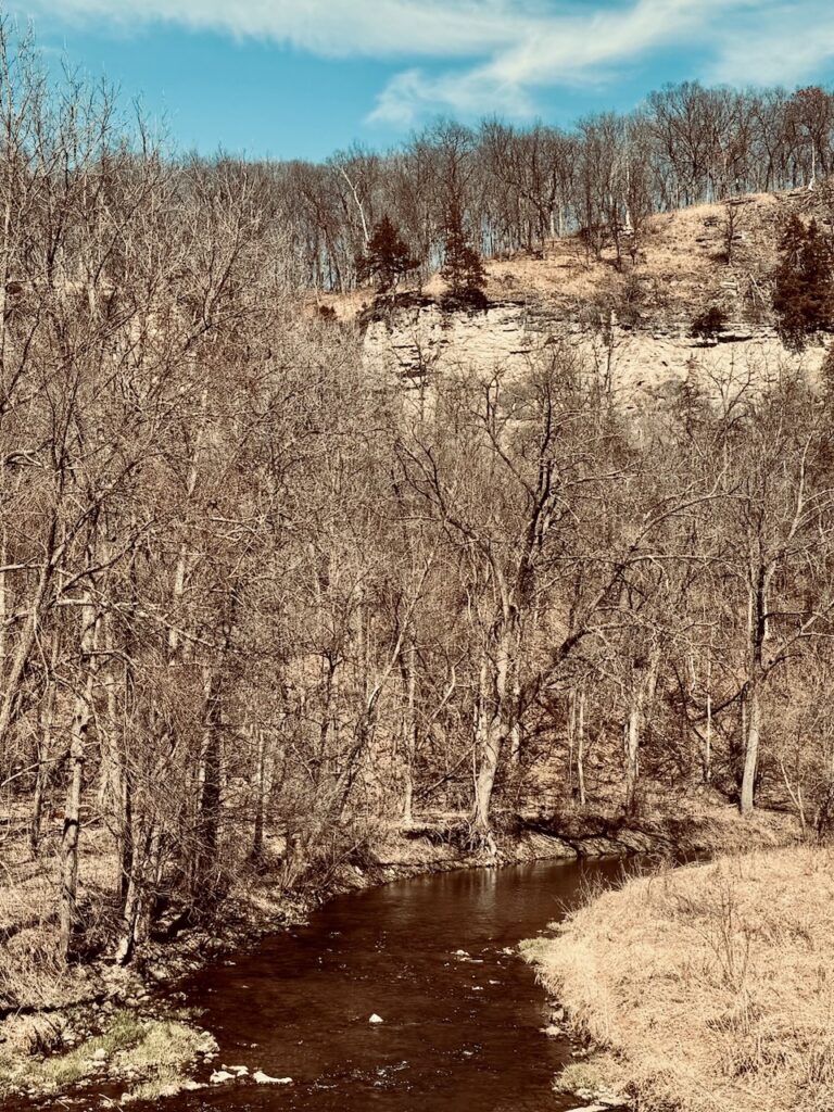 cliffside on river Earth day for journey jots #77