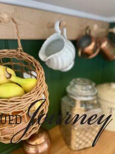 peg rail kitchen decor