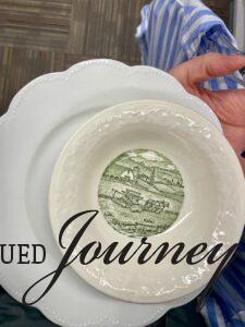 vintage dishes from a thrift haul