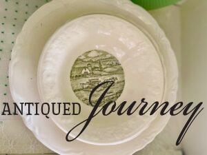 small transferware bowl decorating sustainably with thrifted finds