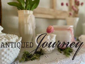 vintage milk glass for neutral spring decor