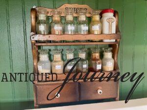 a vintage spice rack kitchen decor for walls
