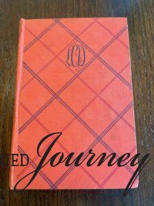 a vintage book cover with plaid pattern for vintage summer decor