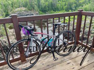 biking over gorge