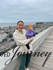 me and Molly on the Duluth boardwalk