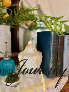 thrifty summer ideas for mantel decor