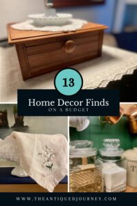 vintage thrifted items for home decorating
