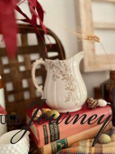vintage shelf decor for pitchers 