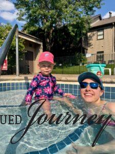 swimming in the pool