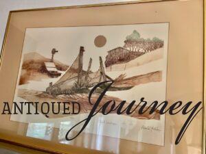 thrifted vintage art for budget home decor