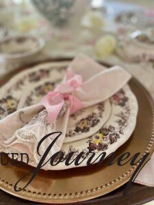 thrifted tableware for budget home decor