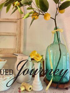vintage decor for summer shelves
