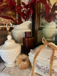 vintage decor used for fall decorating