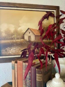 vintage fall oil painting living room fall decor